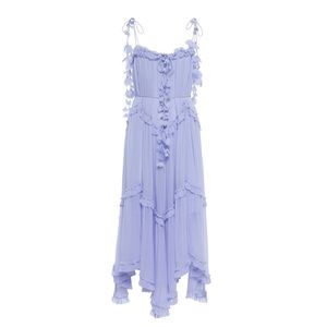 Zimmermann Tasseled Asymmetric Lilac Midi Dress MyTheresa Exclusive - Sold Out